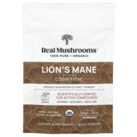 Lion's Mane, порошок из экстракта органических грибов, 60 г (2,12 унции) — Real Mushrooms