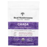 Чага, порошок экстракта органических грибов, 60 г (2,12 унции) — Real Mushrooms