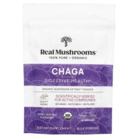 Чага, порошок экстракта органических грибов, 60 г (2,12 унции) — Real Mushrooms