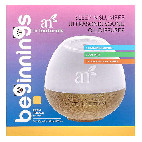 rna02600_v_50.jpg Beginnings, Sleep 'N Slumber, ультразвуковой масляный диффузор со звуками для спокойного сна, 1 шт. — artnaturals