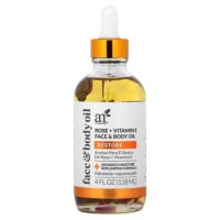 масло для лица и тела, роза + витамин E, 118 мл (4 жидк. унции) — artnaturals