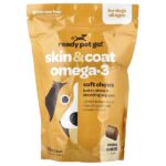 Omega Health Chews, поддержка кожи и шерсти для собак всех возрастов, рыбий жир + сыр, 90 мягких жевательных таблеток — Ready Pet Go