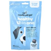 Healthy 12-in-One, для собак, для всех возрастов, бекон, печень и сыр, 60 жевательных таблеток, 240 г (8,5 унции) — Ready Pet Go
