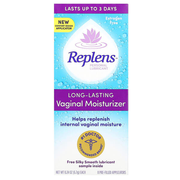 rpp00104_v_8.jpg Replens, Personal Lubricant, увлажняющий крем для влагалища длительного действия, 8 предварительно заполненных аппликаторов по 6,7 г (0,24 унции)