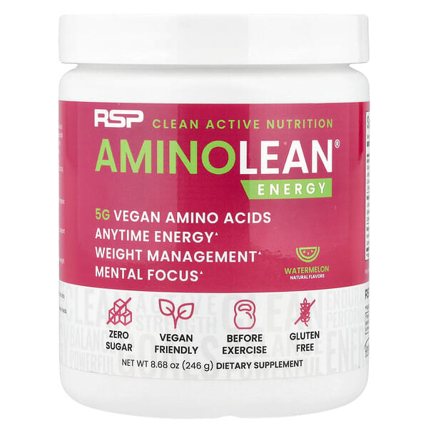 rsp00603_v_34.jpg AminoLean® Energy, со вкусом арбуза, 246 г (8,68 унции) — RSP Nutrition