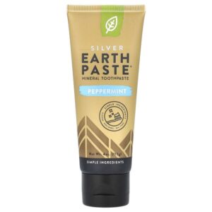 Silver Earth Paste®, минеральная зубная паста, перечная мята, 113 г (4 унции) — Redmond