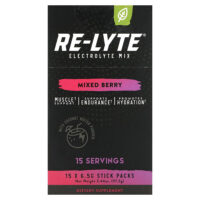 Re-Lyte, смесь электролитов, ягодное ассорти, 15 пакетиков по 6,5 г (0,23 унции) — Redmond