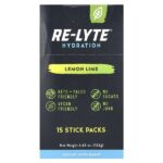 Re-Lyte® Hydration, лимон и лайм, 15 пакетиков в стиках по 6,8 г (0,24 унции) — Redmond