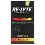 Re-Lyte, смесь электролитов, со вкусом клубничного лимонада, 15 стиков по 6,5 г (0,23 унции) — Redmond