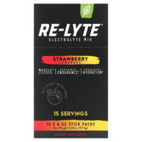 Re-Lyte, смесь электролитов, со вкусом клубничного лимонада, 15 стиков по 6,5 г (0,23 унции) — Redmond