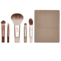 New Nudes 2.0, набор мини-кистей On-The-Glow и глянцевый, набор из 6 предметов — Real Techniques