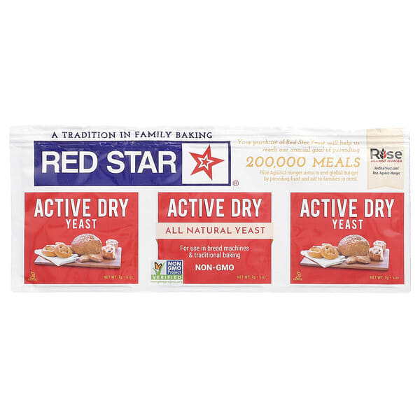 rtr00020_v_6.jpg Red Star, Активные сухие дрожжи, 3 полоски, 7 г (0,25 унции)