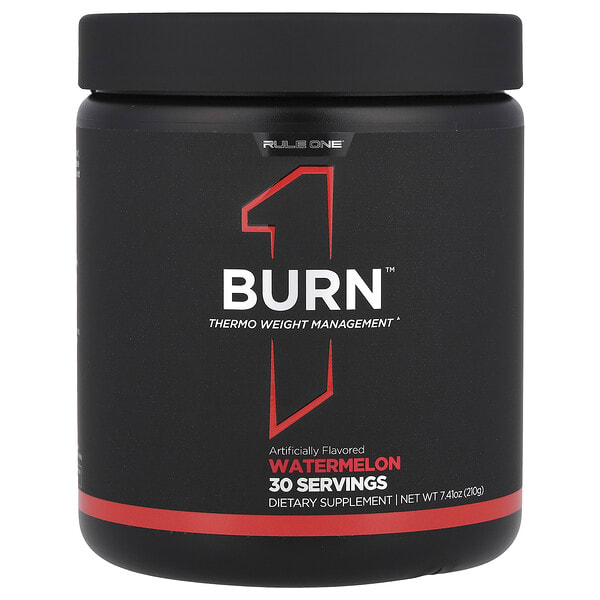 rul00354_v_8.jpg Burn™, Thermo Weight Management, арбуз, 210 г (7,41 унции) — Rule One Proteins
