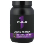 казеиновый протеин, со вкусом шоколадного фаджа, 910 г (2,01 фунта) — Rule One Proteins