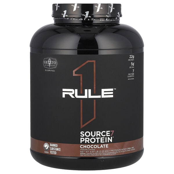 rul00511_v_8.jpg Source7, протеиновая смесь для приготовления напитка, со вкусом шоколада, 2,25 кг (4,97 фунта) — Rule One Proteins