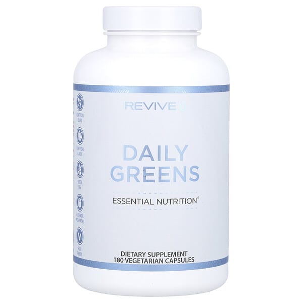 rvi68914_v_8.jpg Daily Greens, ежедневная зелень, 180 вегетарианских капсул — Revive