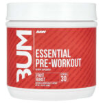 Bum, Essential Pre-Workout, предтренировочный комплекс, фруктовый вкус, 408 г (14,39 унции) — Raw Nutrition