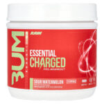 Bum Essentials, Essential Charged перед тренировкой, кислый арбуз, 418,75 г (0,92 фунта) — Raw Nutrition