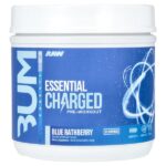 Bum Essentials, Essential Charged перед тренировкой, голубая малина, 400 г (0,88 фунта) — Raw Nutrition