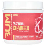 Bum Essentials, Essential Charged перед тренировкой, цитрусовый и грейпфрут, 406,25 г (14,33 унции) — Raw Nutrition
