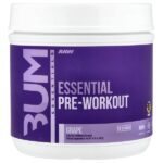 Bum Essentials, предтренировочный комплекс, со вкусом винограда, 423 г (14,92 унции) — Raw Nutrition
