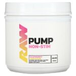 Pump, без стимуляторов, со вкусом малинового лимонада, 468 г (1,03 фунта) — Raw Nutrition