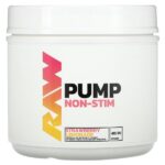 Pump, без стимуляторов, со вкусом клубничного лимонада, 470 г (16,57 унции) — Raw Nutrition