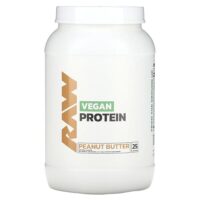 веганский протеин, арахисовая паста, 825 г (1,81 фунта) — Raw Nutrition