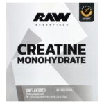 Essentials, моногидрат креатина, без добавок, 30 пакетиков по 5,1 г (0,18 унции) — Raw Nutrition