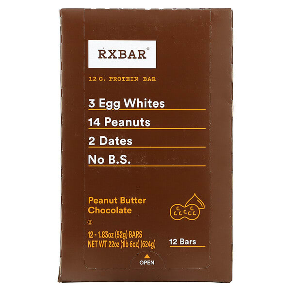 rxb00471_v_27.jpg Protein Bar, шоколад с арахисовой пастой, 12 батончиков, 52 г (1,83 унции) — RXBAR
