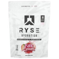 Hydration, электролитная смесь для приготовления на вынос, розовый всплеск, 16 стиков по 6,4 г (0,23 унции) — RYSE