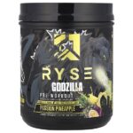 Годзилла, перед тренировкой, ананас со вкусом страсти, 714 г (1,6 фунта) — RYSE