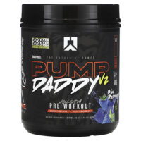 Pump Dummy V2, предтренировочный комплекс без стимуляторов, со вкусом голубой малины, 652 г (1,44 фунта) — RYSE