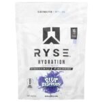 Hydration, электролитная смесь для приготовления на вынос, голубая малина, 16 стиков по 6,5 г (0,23 унции) — RYSE