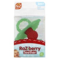 RaZ-berry, прорезыватель для зубов, для детей от 3 месяцев, зеленый/красный, 1 шт. — RaZbaby