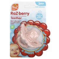 малина, для зубов, от 3 месяцев, розовый, 1 шт. — RaZbaby