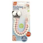 RaZzies, держатель для пустышки, от 0 месяцев, розовый / бежевый``, 2 держателя — RaZbaby