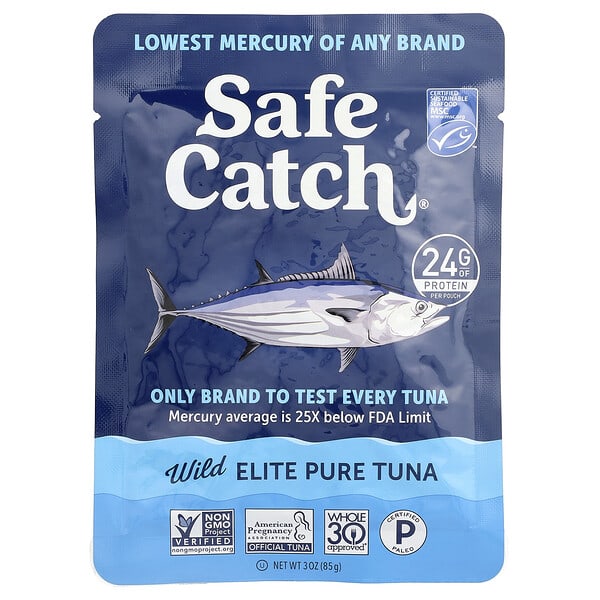 sac00601_v_6.jpg Elite, дикий тунец, чистый, 85 г (3 унции) — Safe Catch