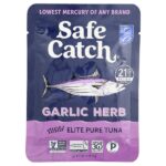 Wild Elite Pure Tuna, чеснок и травы, 74 г (2,6 унции) — Safe Catch
