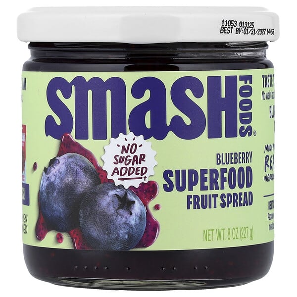 sao51752_v_8.jpg фруктовая паста с суперфудами, голубика, 227 г (8 унций) — Smash Foods