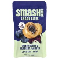 Snack Bites, масло из кешью и голубический джем, 5 шт., 50 г (1,8 унции) — Smash Foods