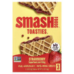 Toasties™, клубника, 3 шт., 54 г (1,9 унции) каждое — Smash Foods
