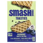 Toasties™, голубика, 3 шт., 54 г (1,9 унции) каждое — Smash Foods