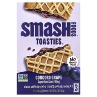 Toasties™, виноград сорта «конкорд», 3 шт. по 54 г (1,9 унции) — Smash Foods