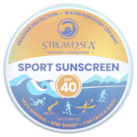 Солнцезащитное средство Sport, SPF 40, 80 г (2,8 унции) — Stream2Sea