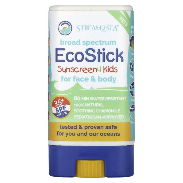 sas00826_v_9.jpg EcoStick Sunscreen 4 Kids, SPF 35+, без отдушек, 16 г (0,5 унции) — Stream2Sea