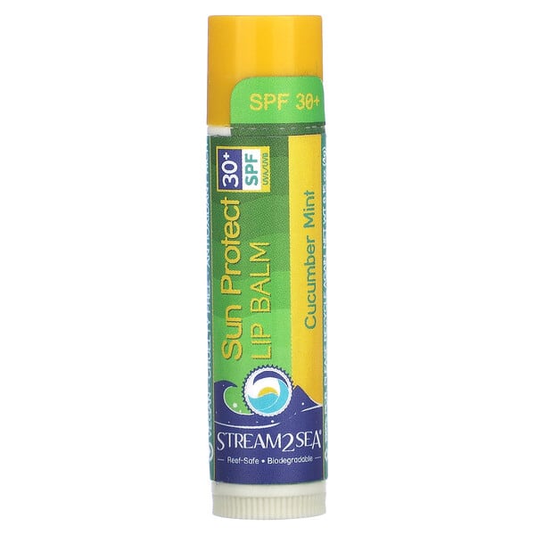 sas00851_v_14.jpg Sun Protect, бальзам для губ, SPF 30+, огуречная мята, 4 г (0,15 унции) — Stream2Sea
