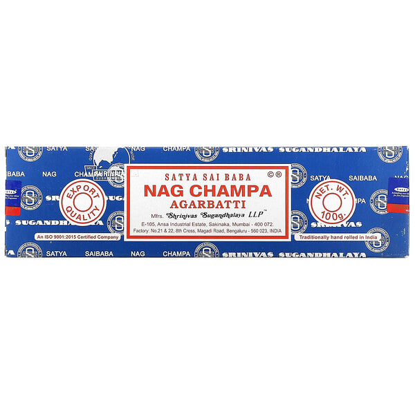 sba55505_v_9.jpg Sai Baba, Satya, Nag Champa, Agarbatti, Ароматические палочки, 100 г