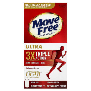 Move Free, ультраэффективная добавка для здоровья суставов тройного действия, 30 таблеток, покрытых оболочкой — Schiff
