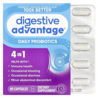 Digestive Advantage, ежедневный пробиотик, 60 капсул — Schiff